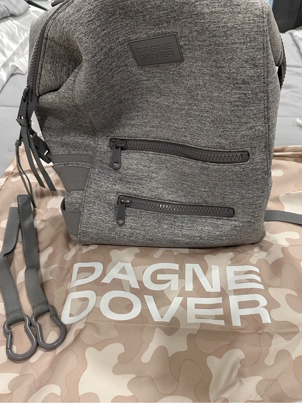 Dagne Dover Indi heather grey diaper bag large